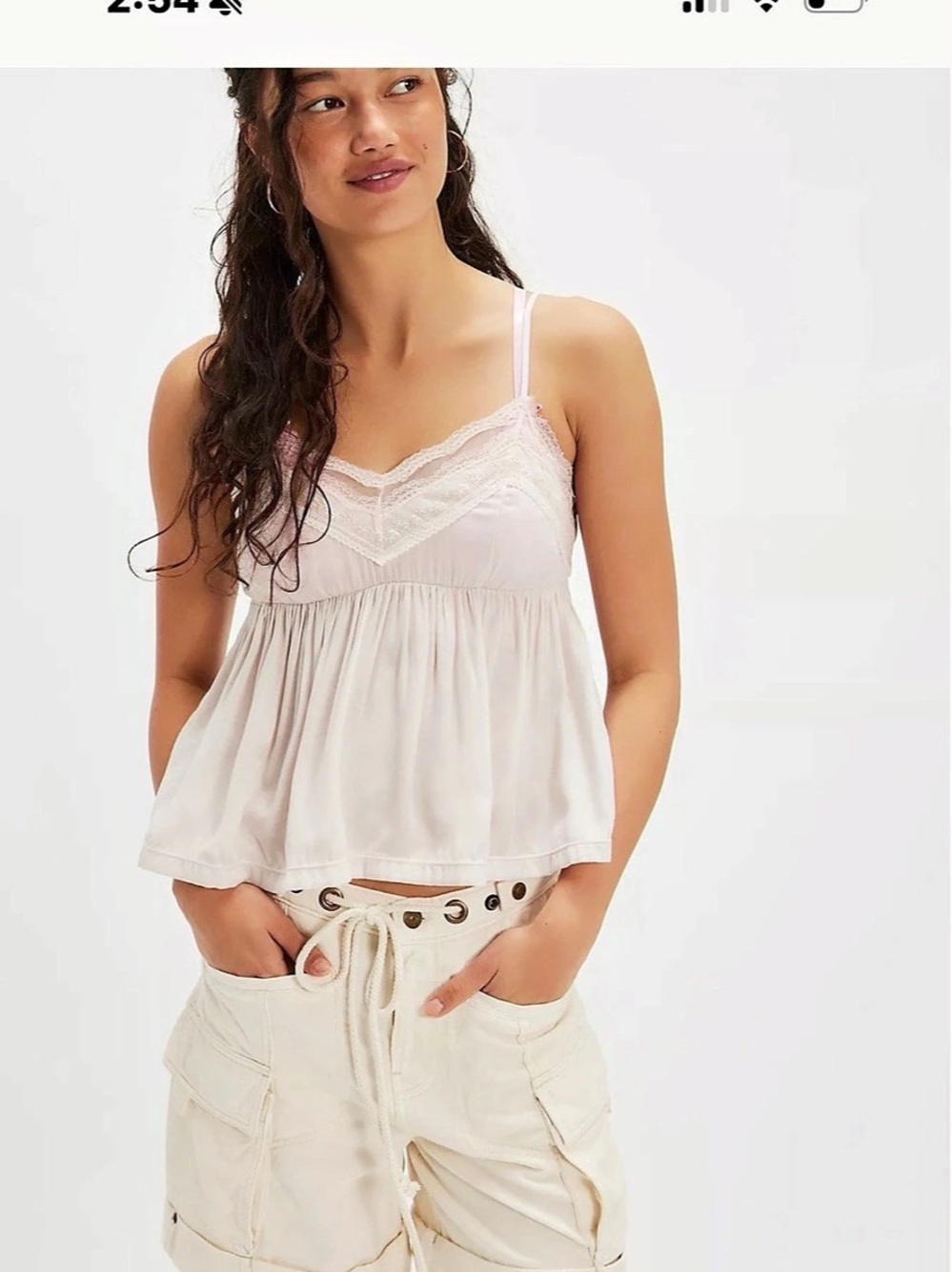 Free People We The Free Perfect Storm Cargo Shorts Cream Small